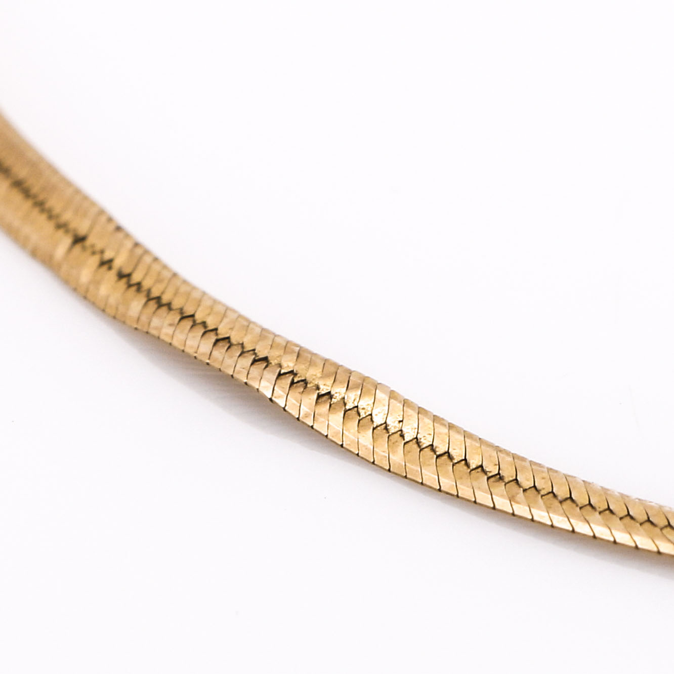 14K Yellow Gold Scrap Metal Necklace