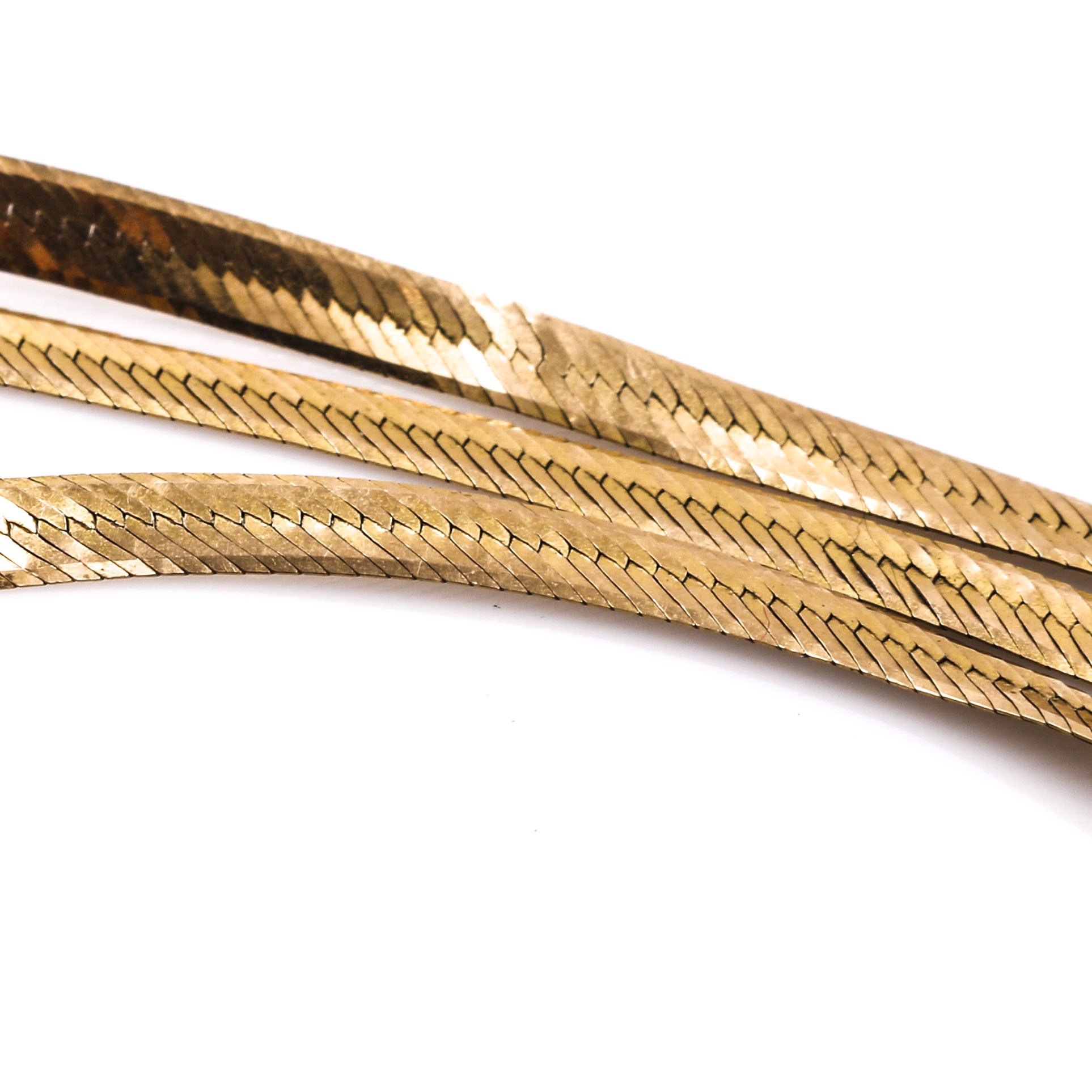 14K Yellow Gold Scrap Metal Necklace