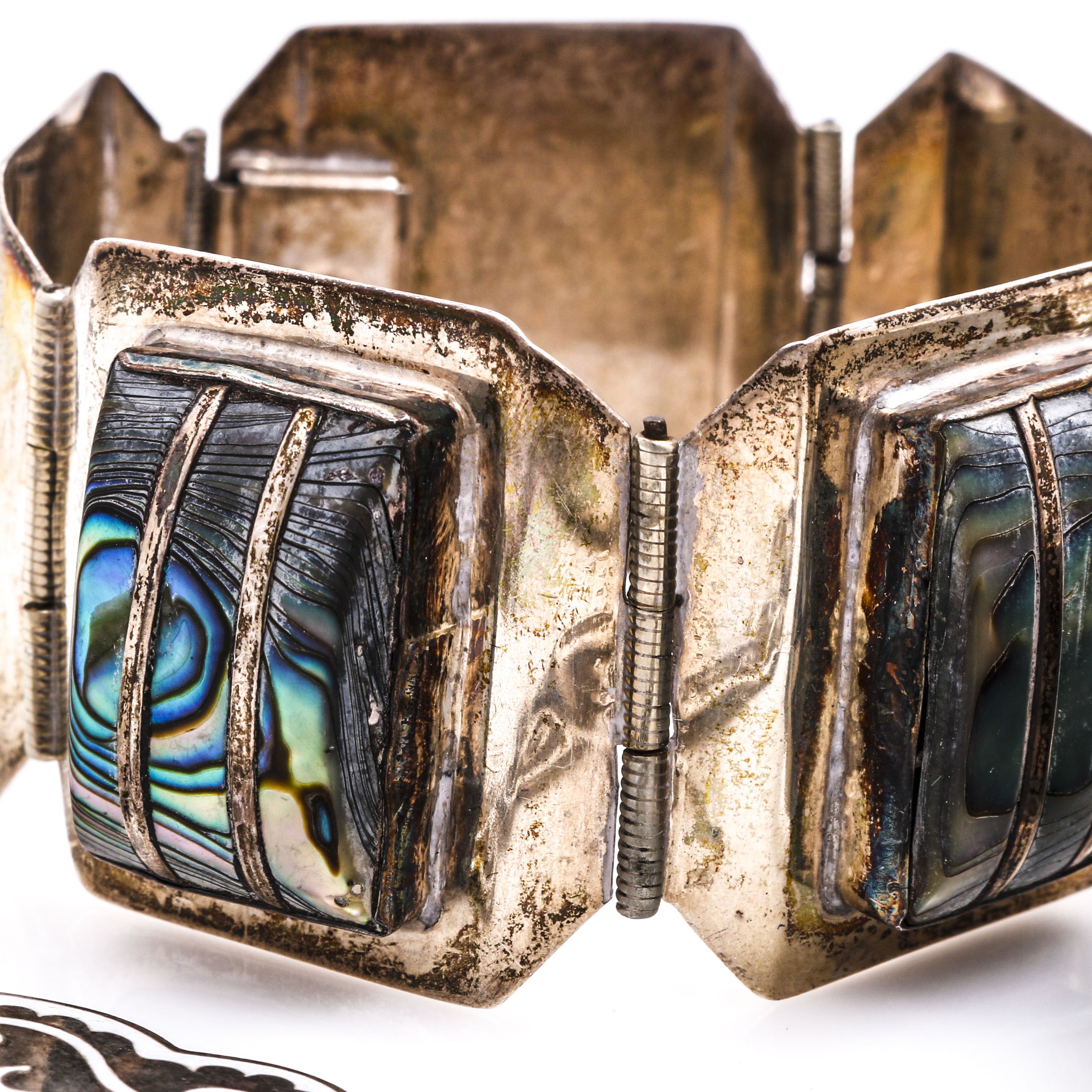 Mexican Sterling Silver Jewelry With Abalone and Eliat Featuring Margot de Taxco