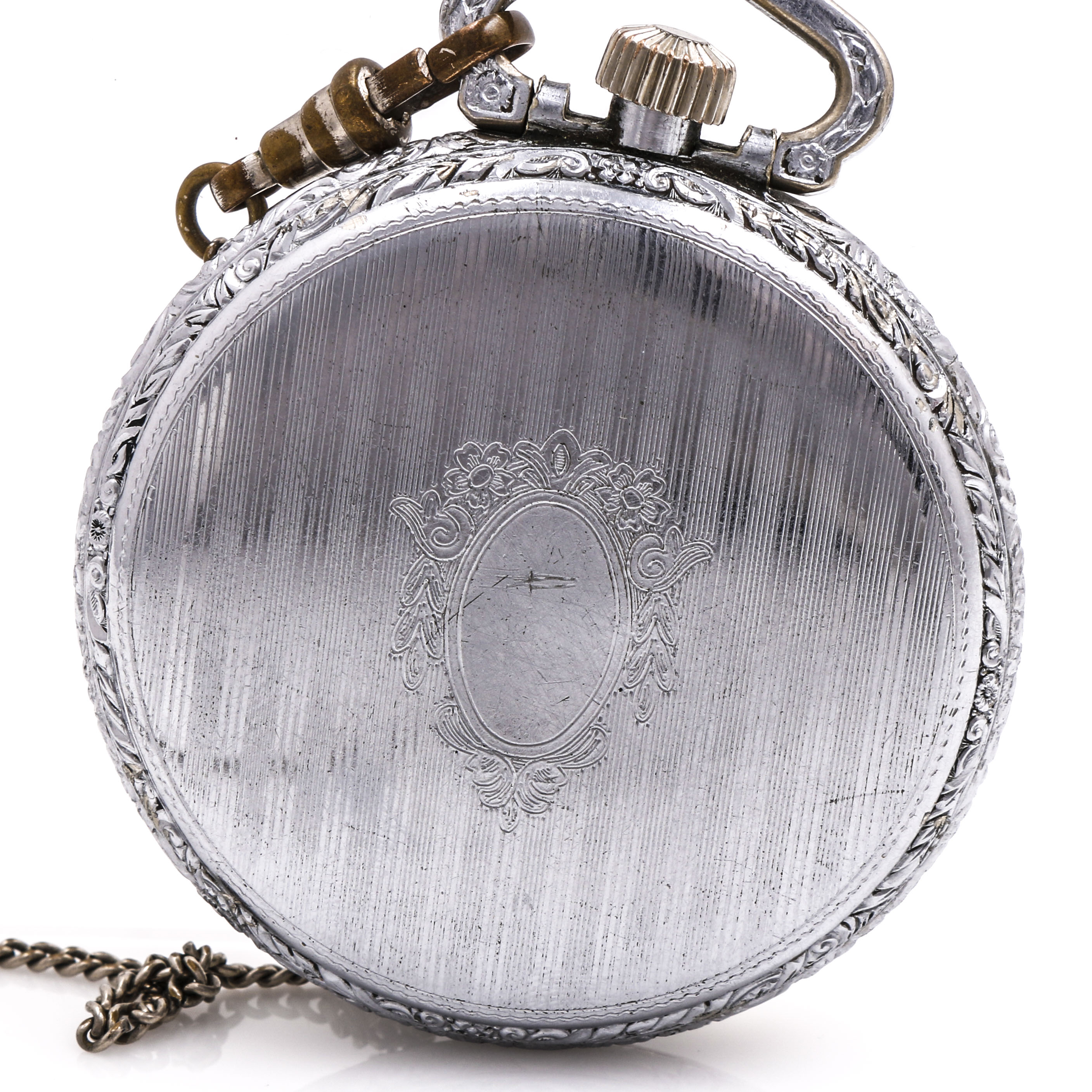 Circa 1913 Antique Waltham Silver Tone Side Winder Pocket Watch