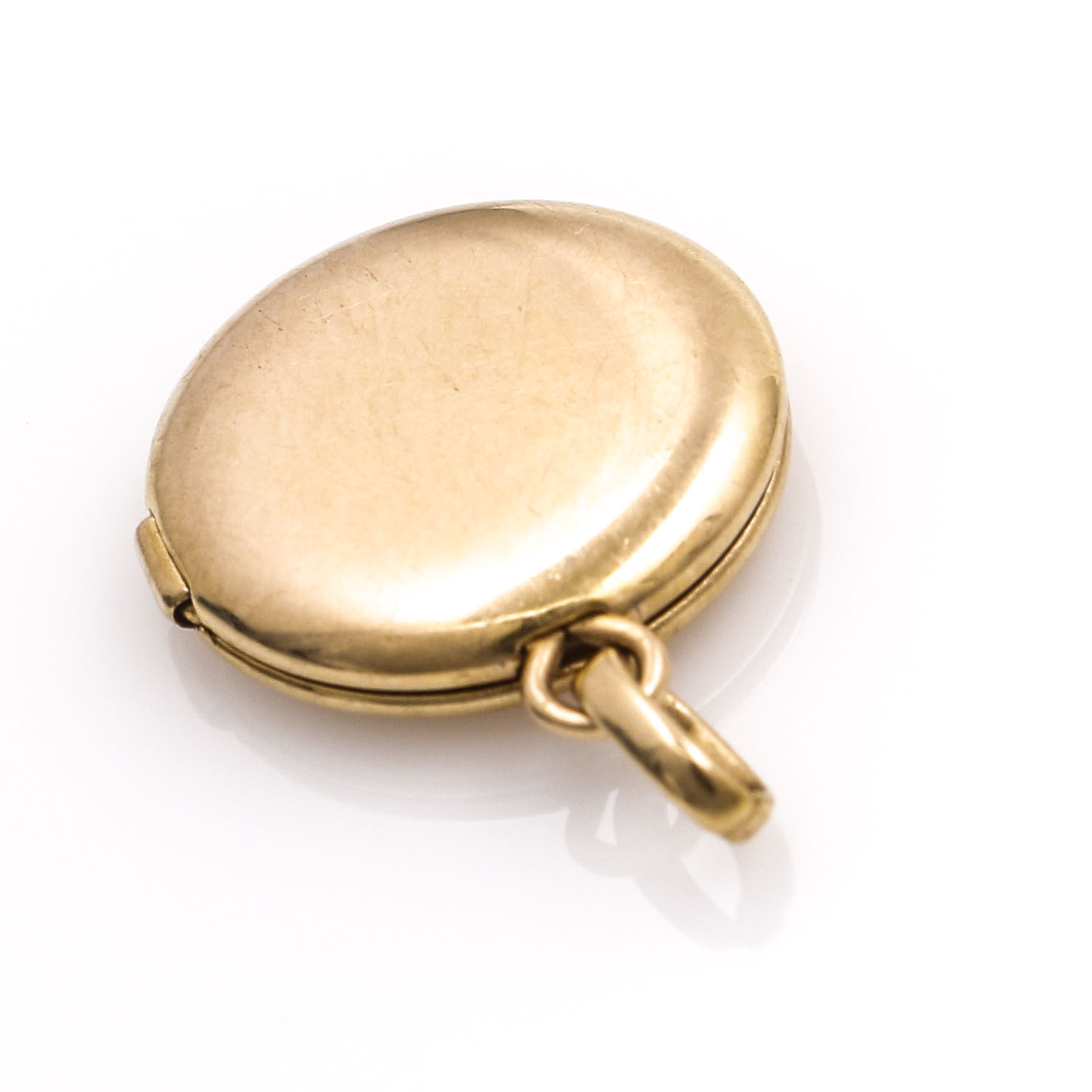 10K and 14K Yellow Gold Seed Pearl Heart Brooch and 14K Floral Locket