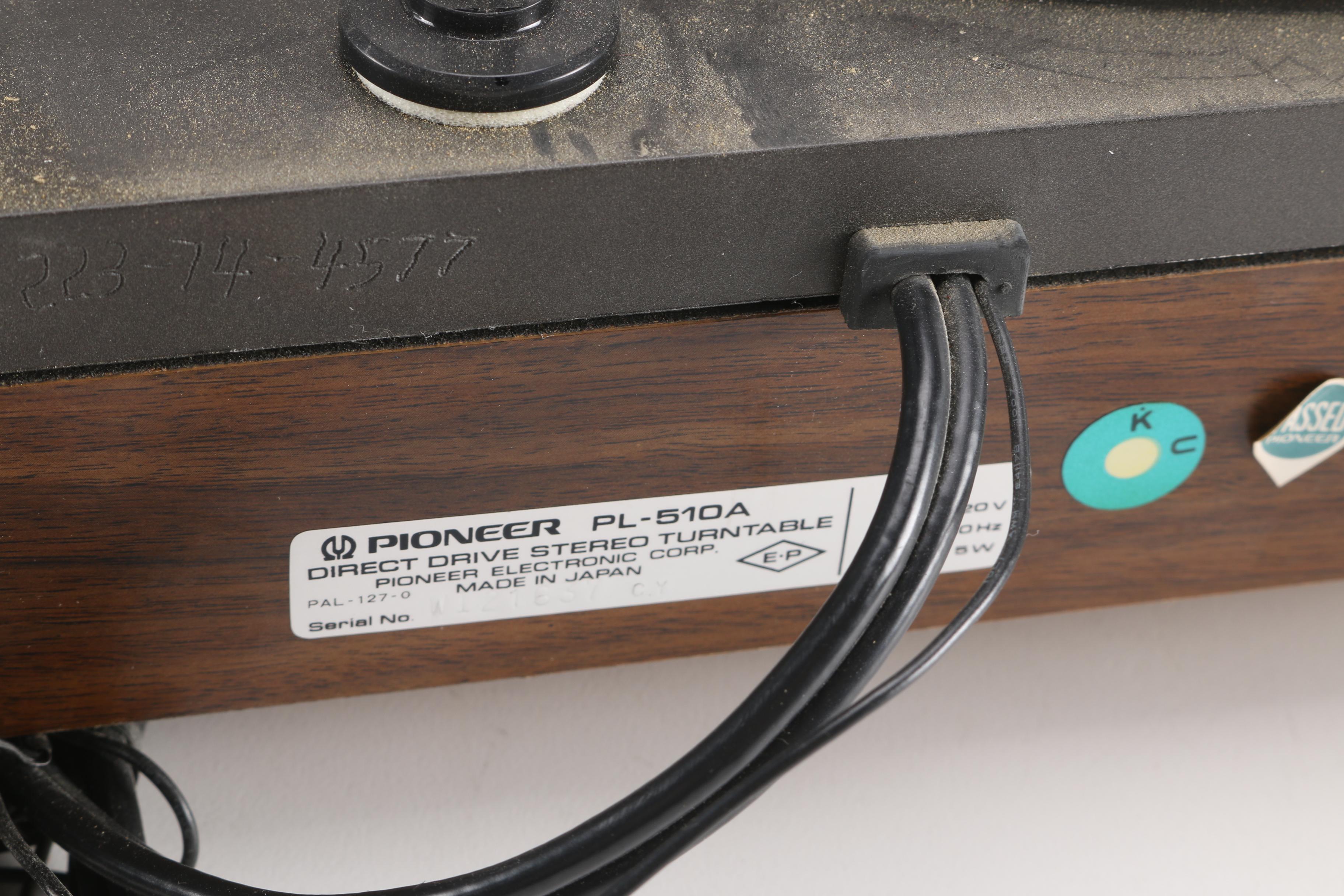 Vintage Pioneer PL-510A Turntable