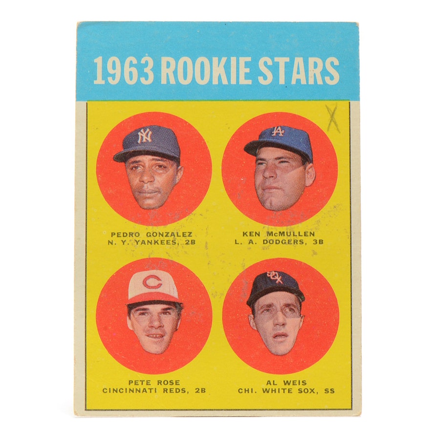 Original 1963 Pete Rose Topps Rookie Card