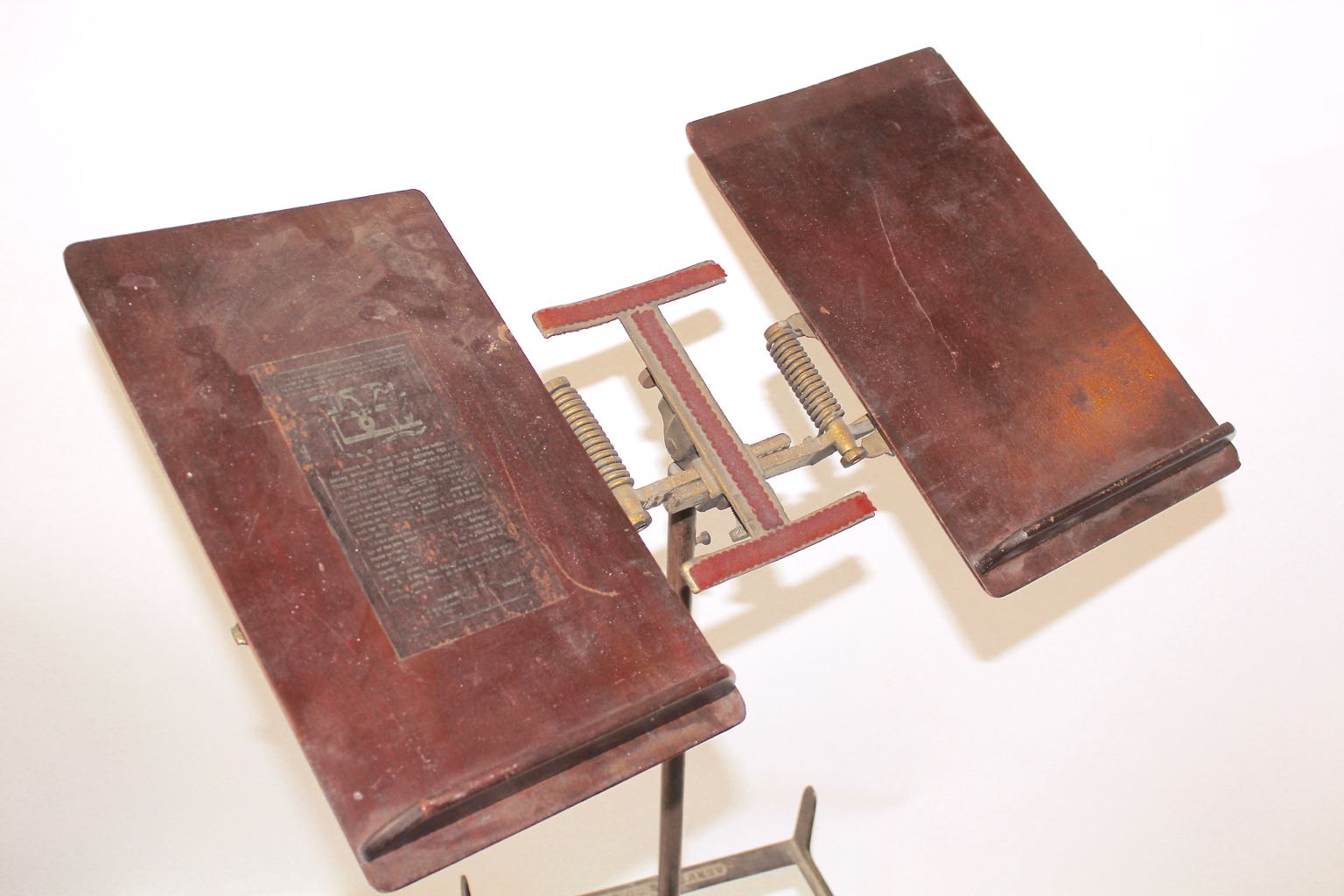 Antique Book Stand and 1952 "Webster's Illustrated 20th Century Dictionary"