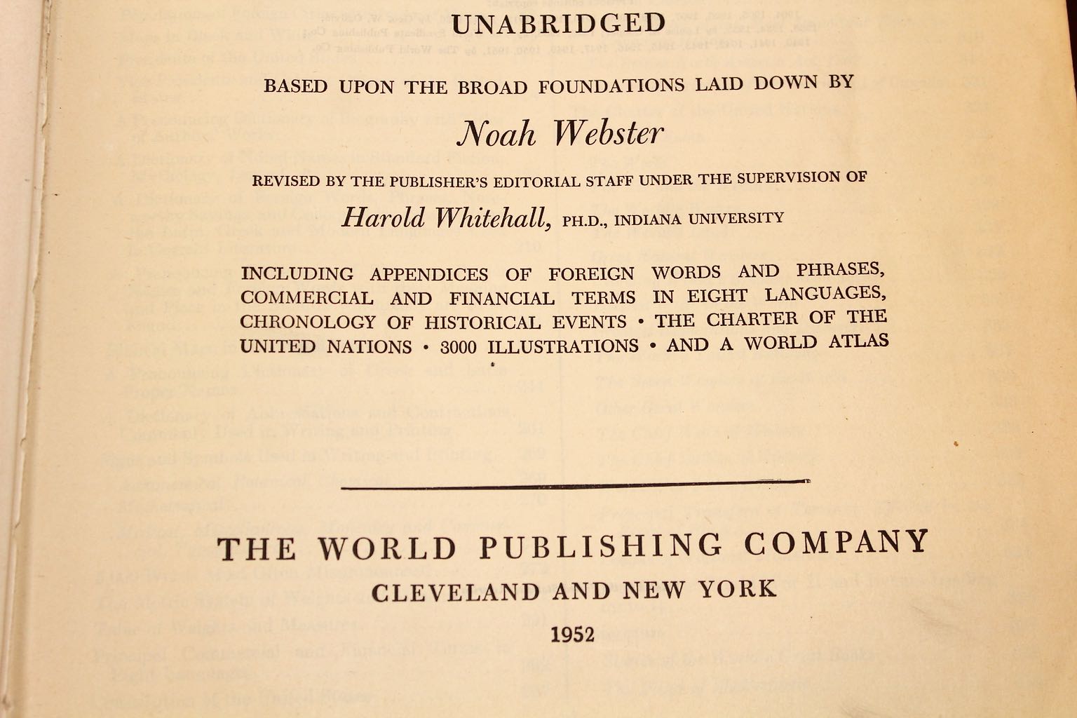 Antique Book Stand and 1952 "Webster's Illustrated 20th Century Dictionary"