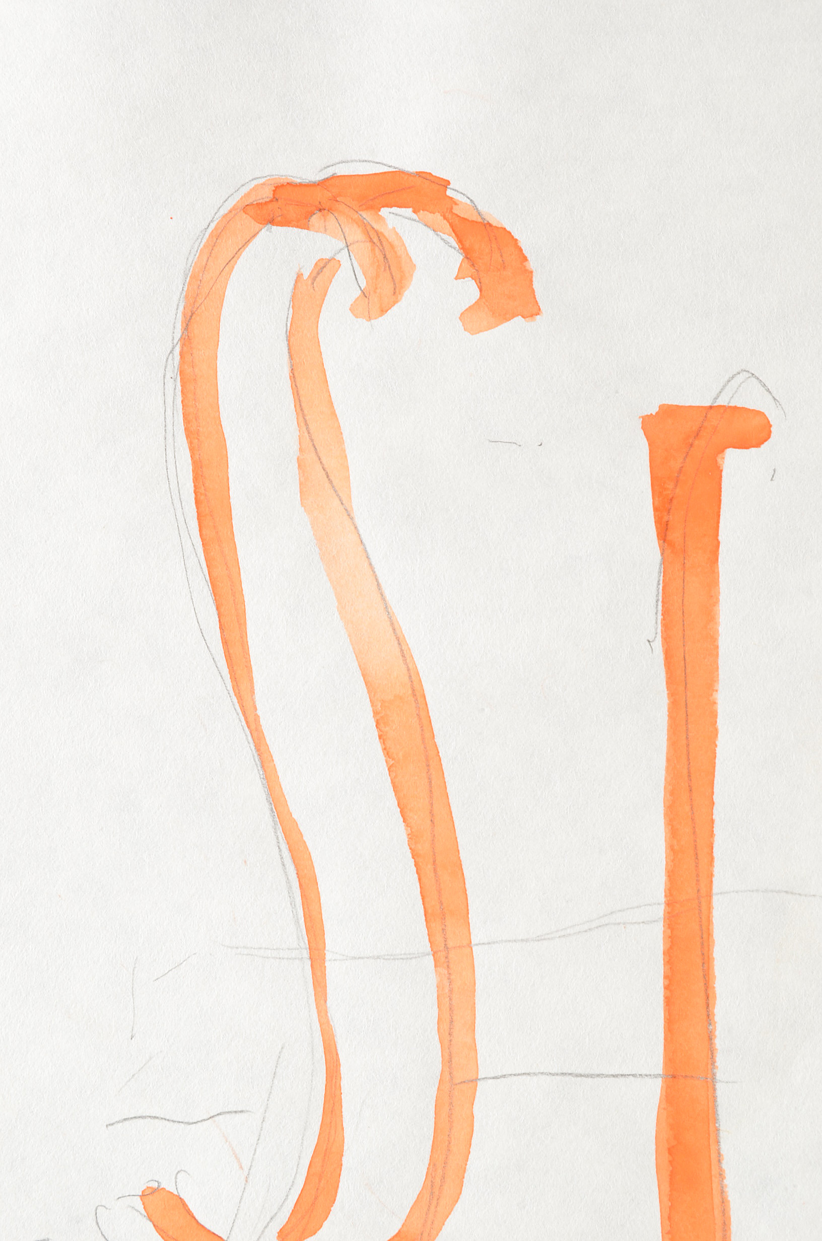 Two Joel Otterson Original 1996 Watercolor Sketches from Series "