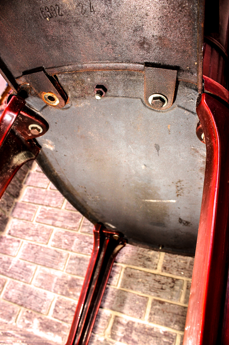 L. Lange of Denmark Enamel Wood Burning Stove