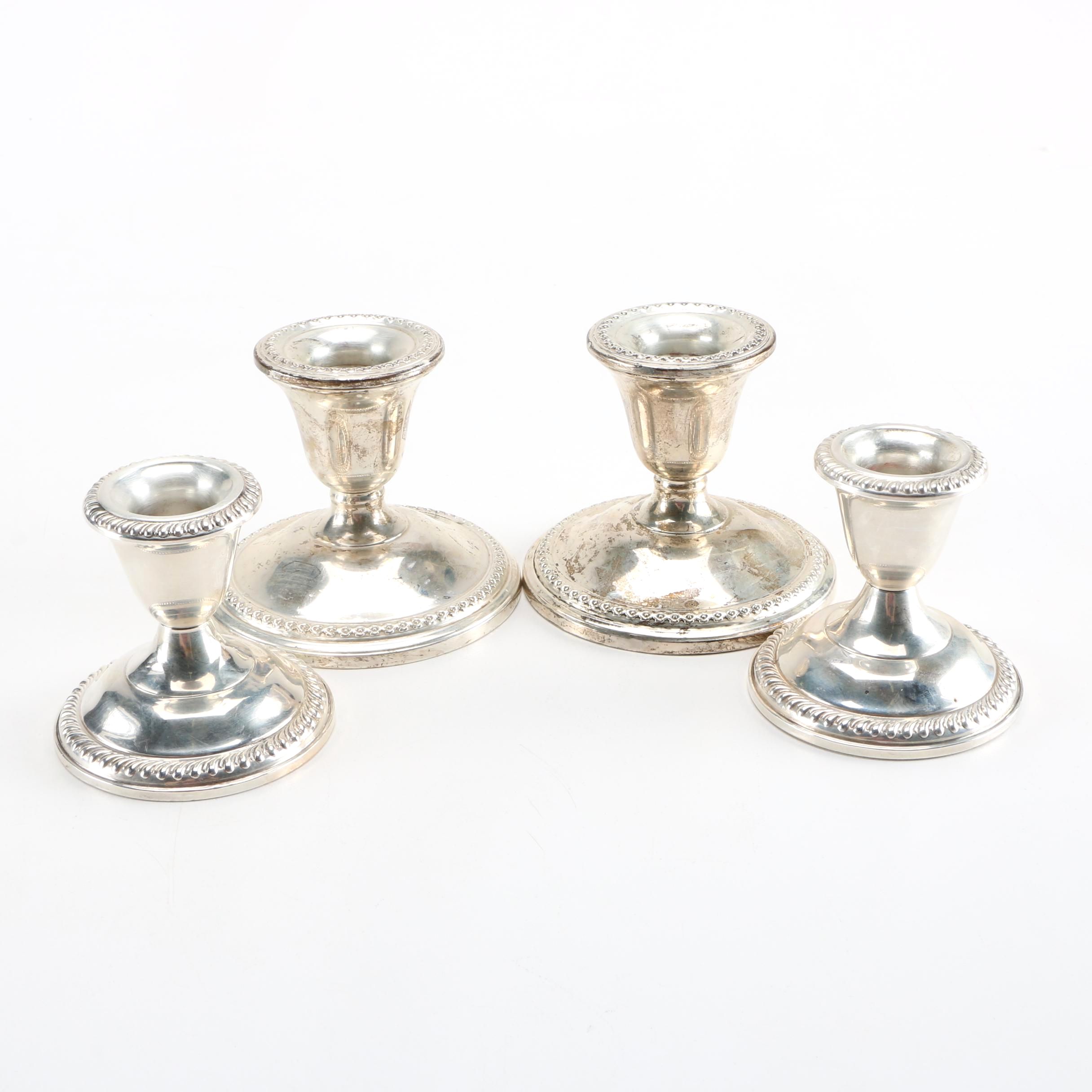 Selection of Weighted Sterling Candlesticks Featuring Rogers