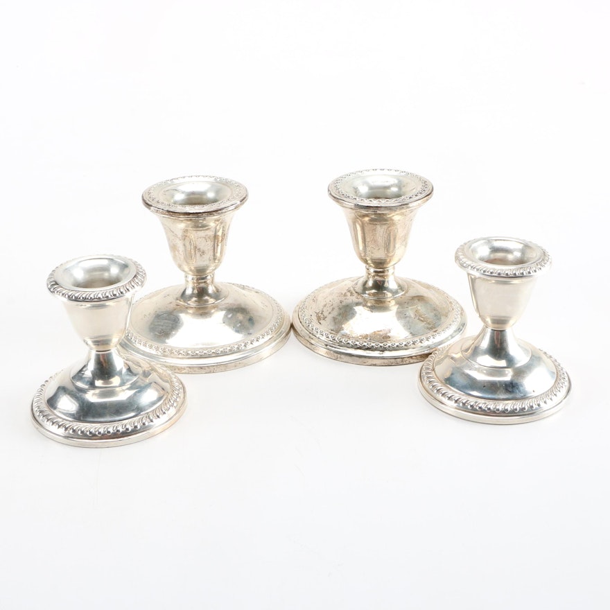 Selection of Weighted Sterling Candlesticks Featuring Rogers