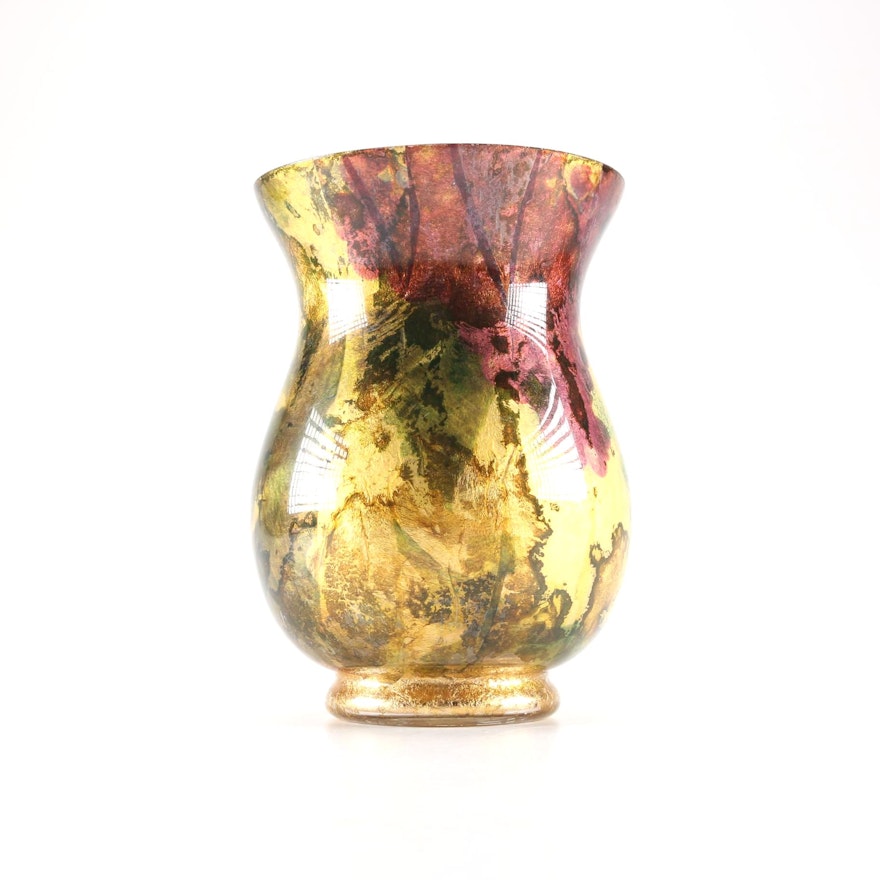 Gold Leaf Lined Vase