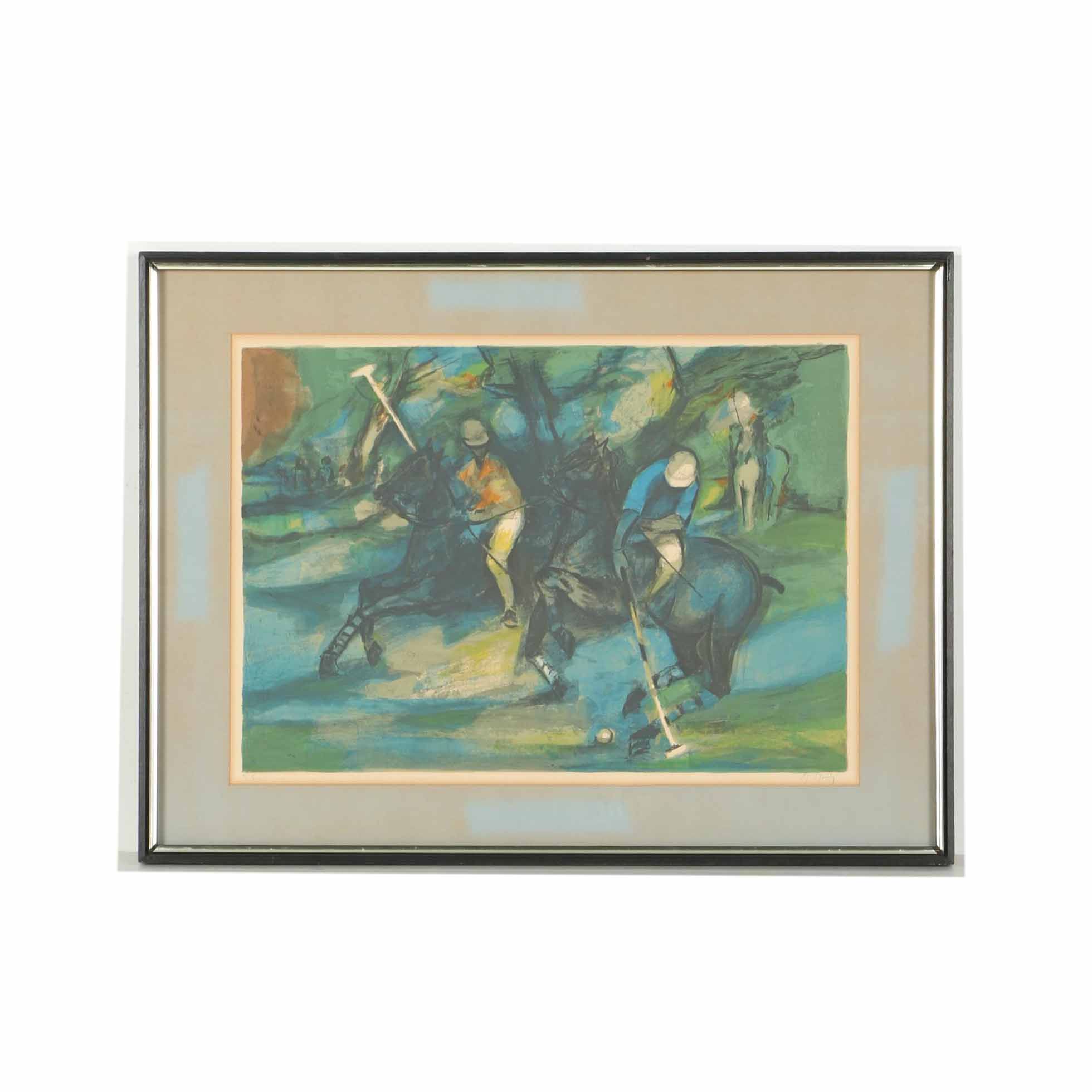 Marcel Mouly Signed Limited Edition Lithograph "Polo"