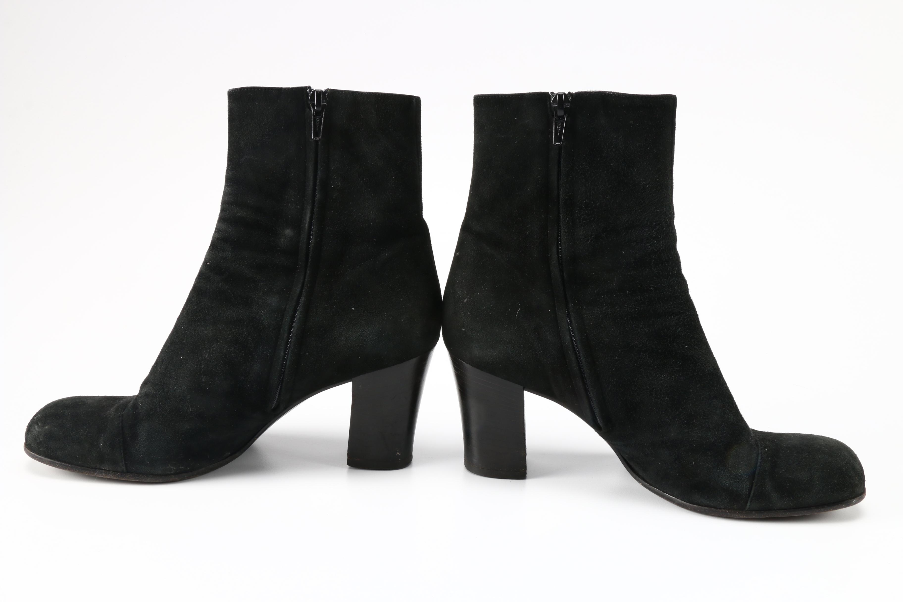 Prada Black Suede Boots