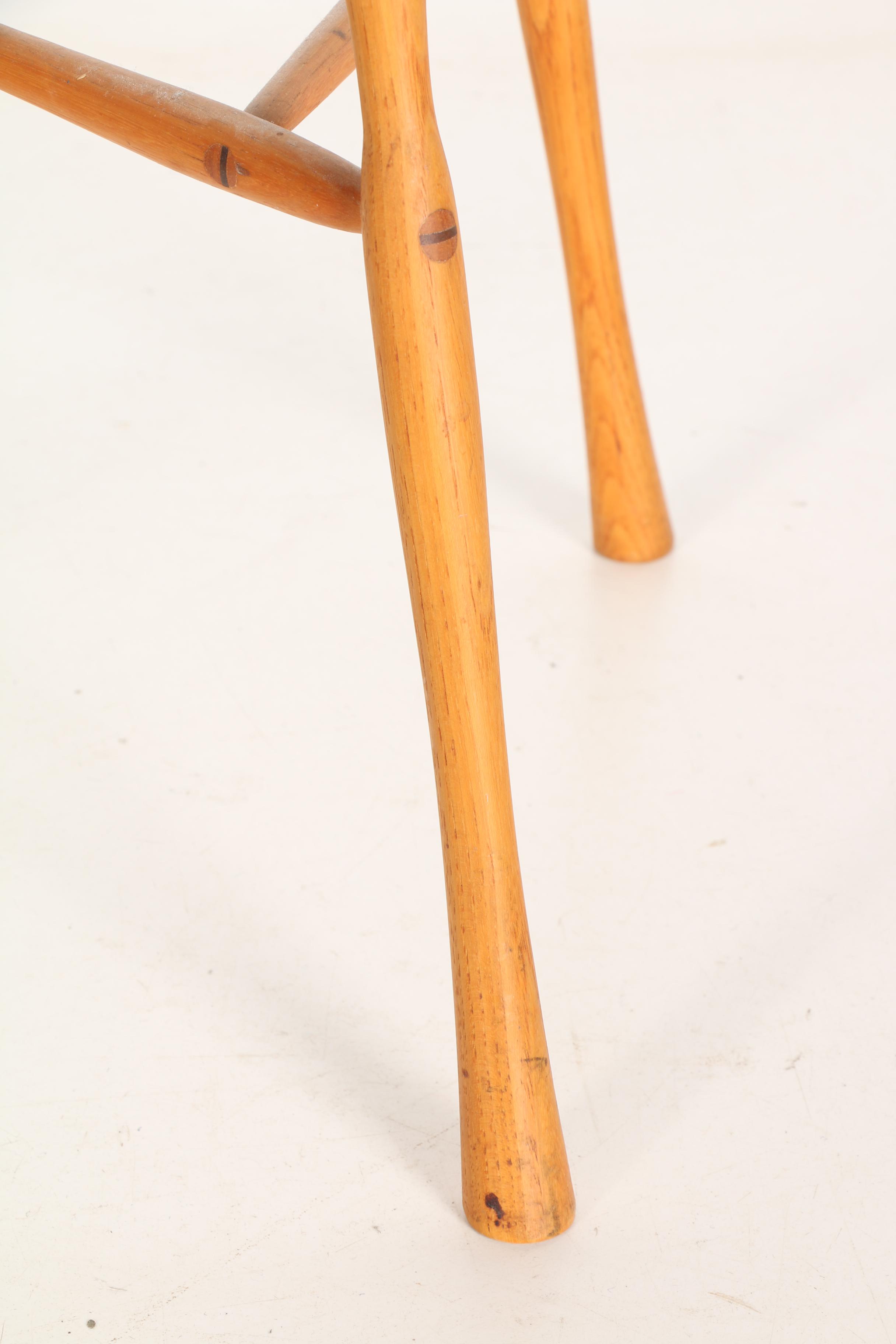 Mid Century Modern Teak Bar Stool by Karl Seemuller