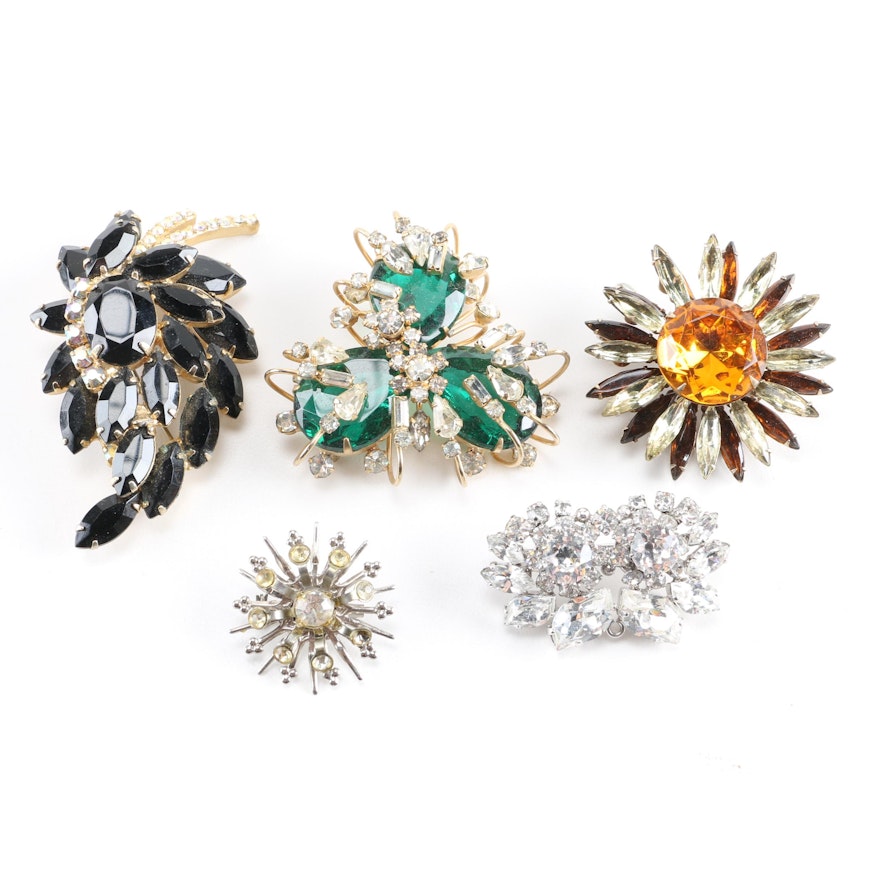 Assorted Costume Brooches