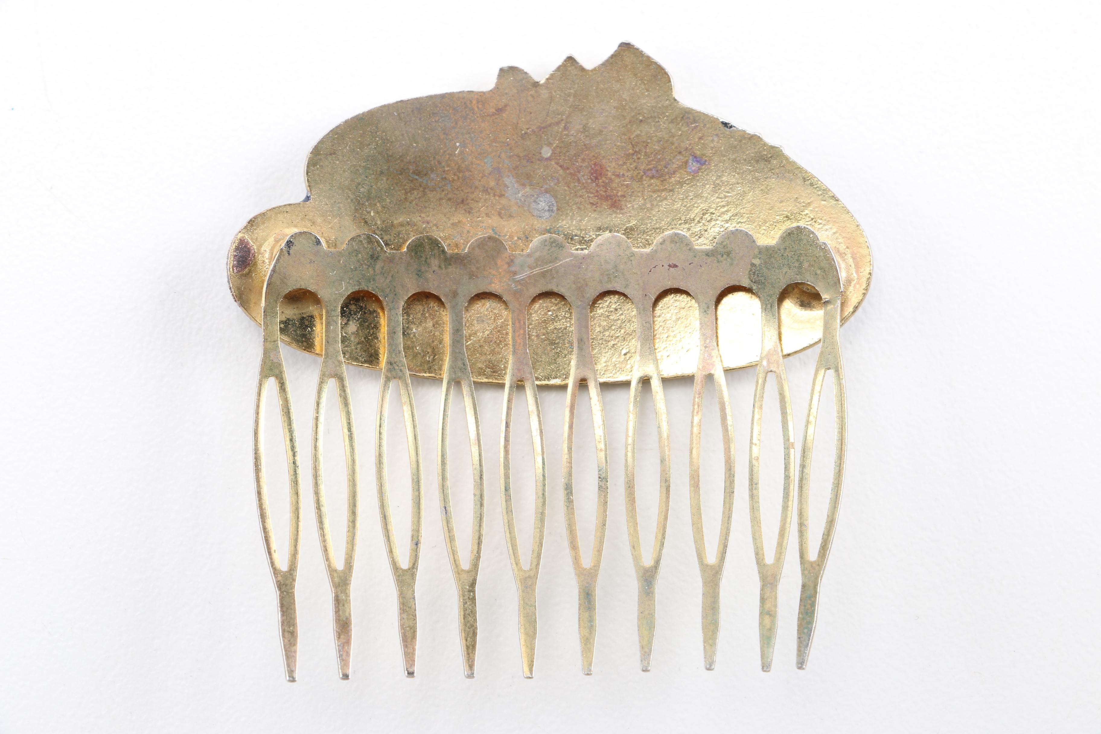 Rhinestone and Floral Hair Picks