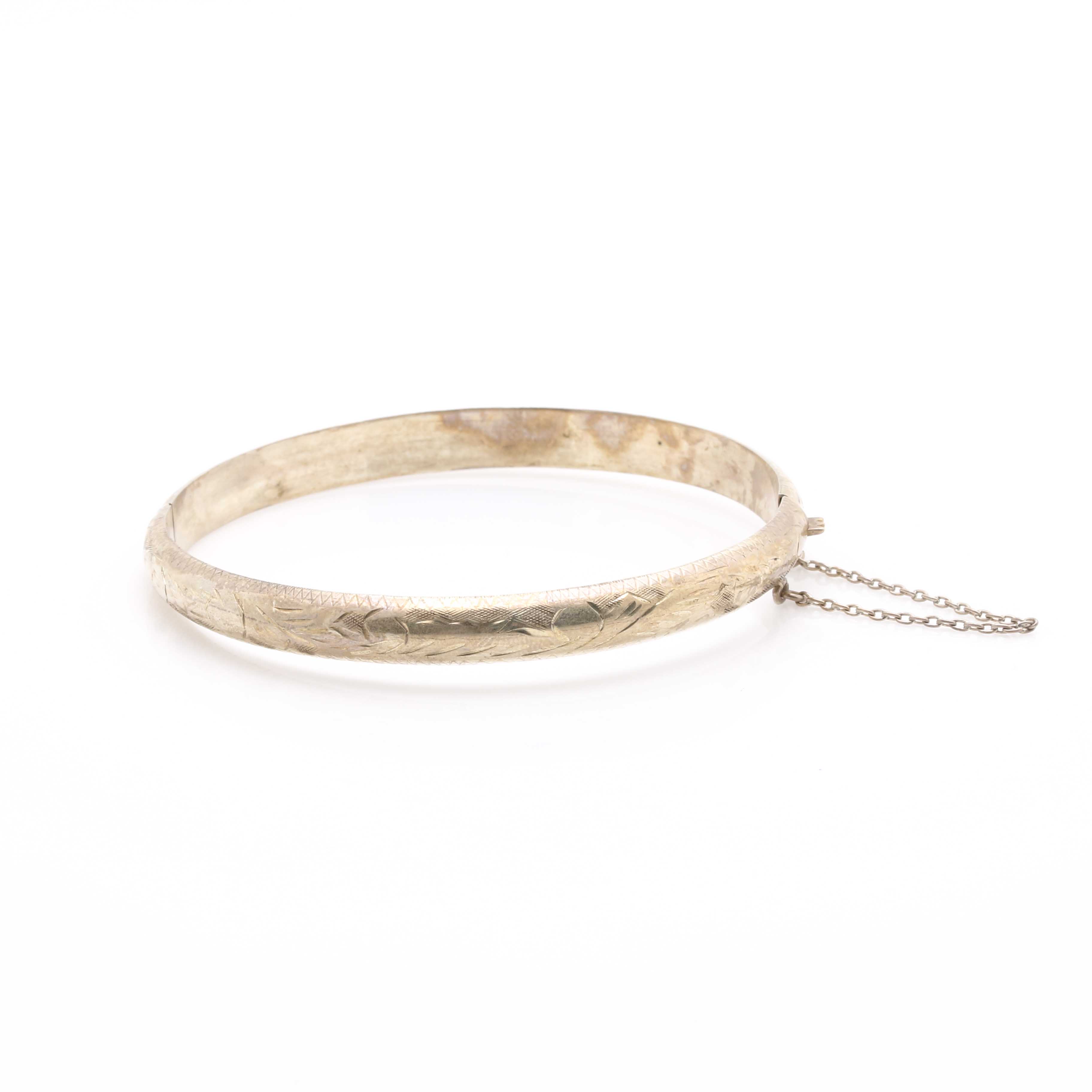 Two Sterling Silver Bangle Bracelets