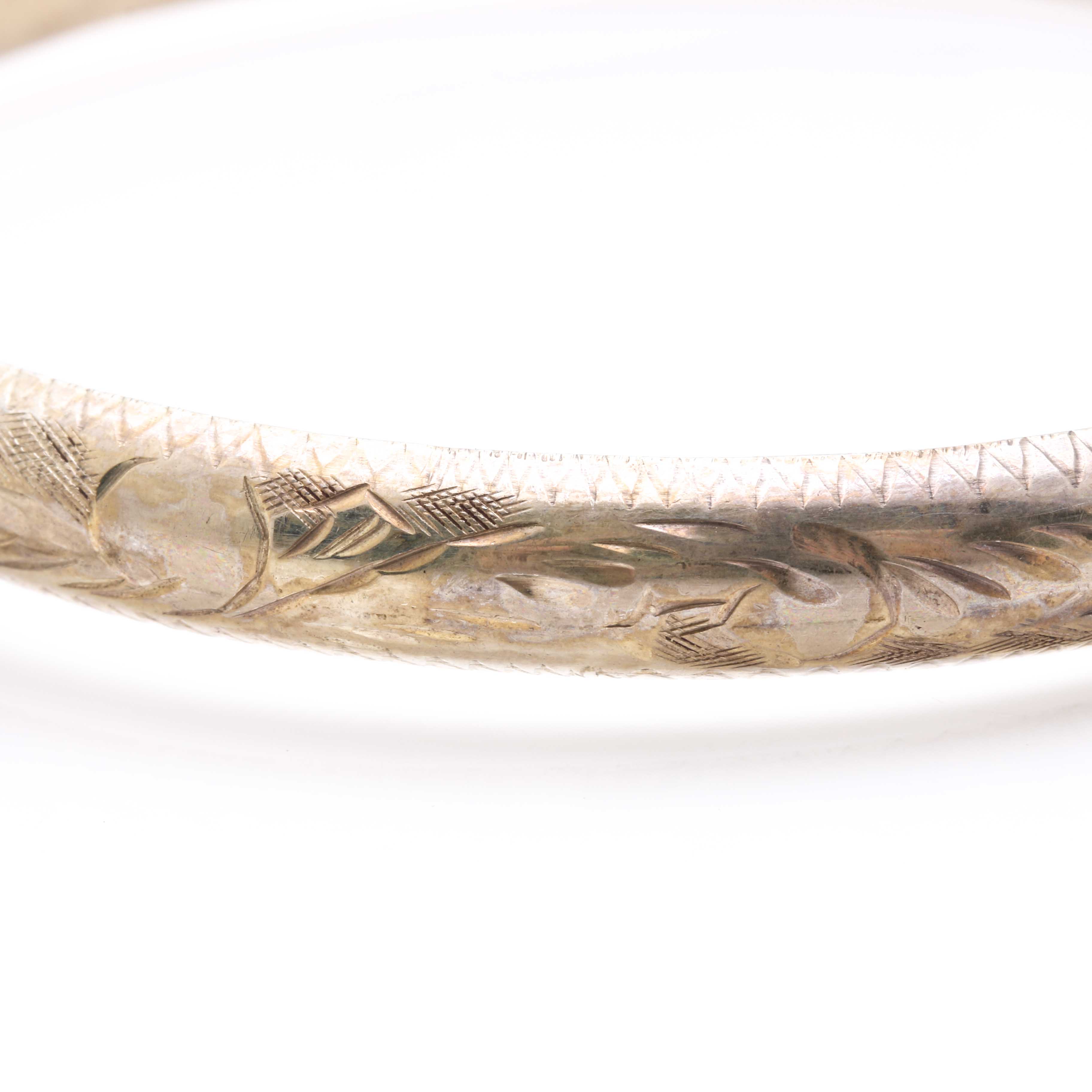 Two Sterling Silver Bangle Bracelets