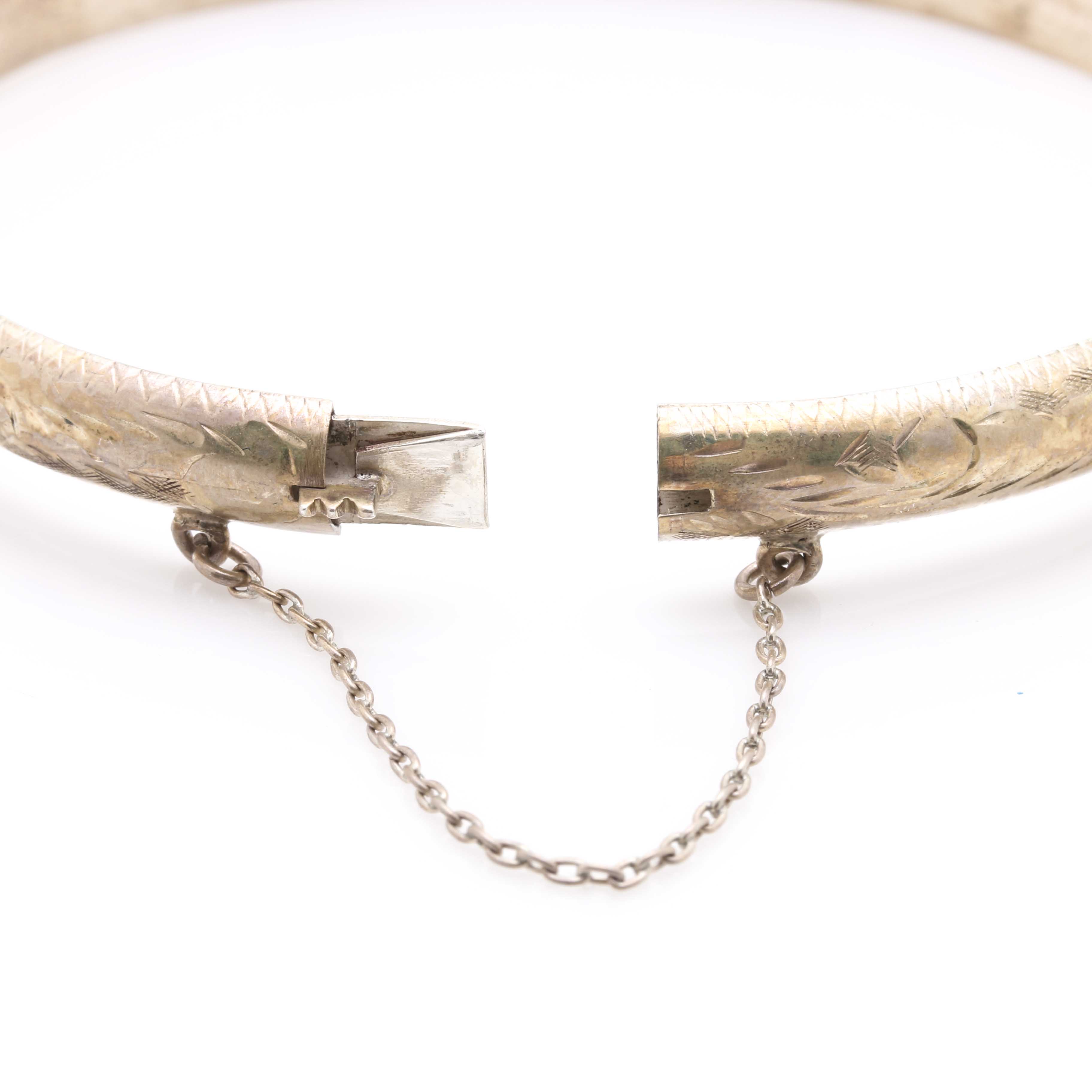 Two Sterling Silver Bangle Bracelets