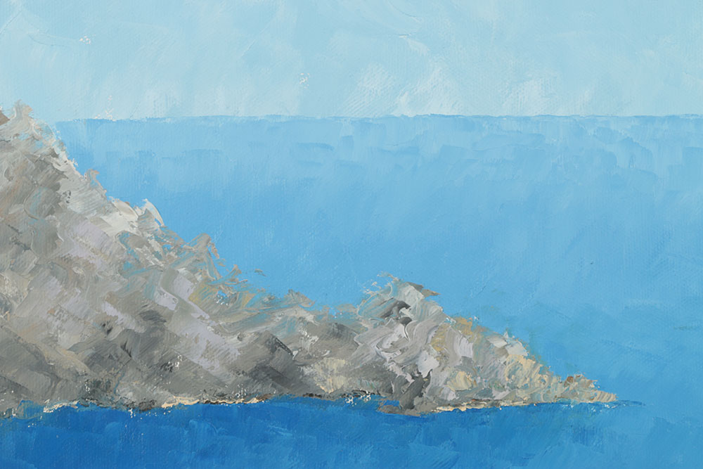 Todd Roe Oil Painting on Canvas "Mediterranean on My Mind"