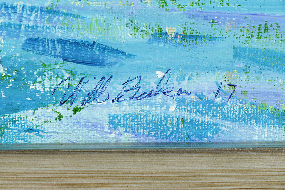 William Becker Oil Painting on Canvas Abstract Riverscape