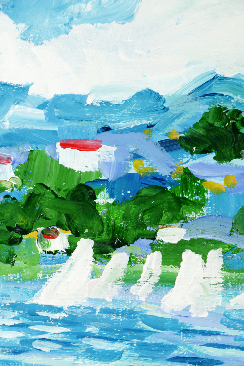 William Becker Oil Painting on Canvas Abstract Riverscape