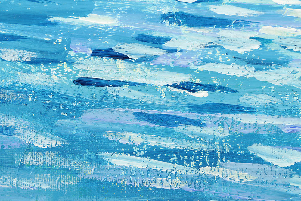 William Becker Oil Painting on Canvas Abstract Riverscape