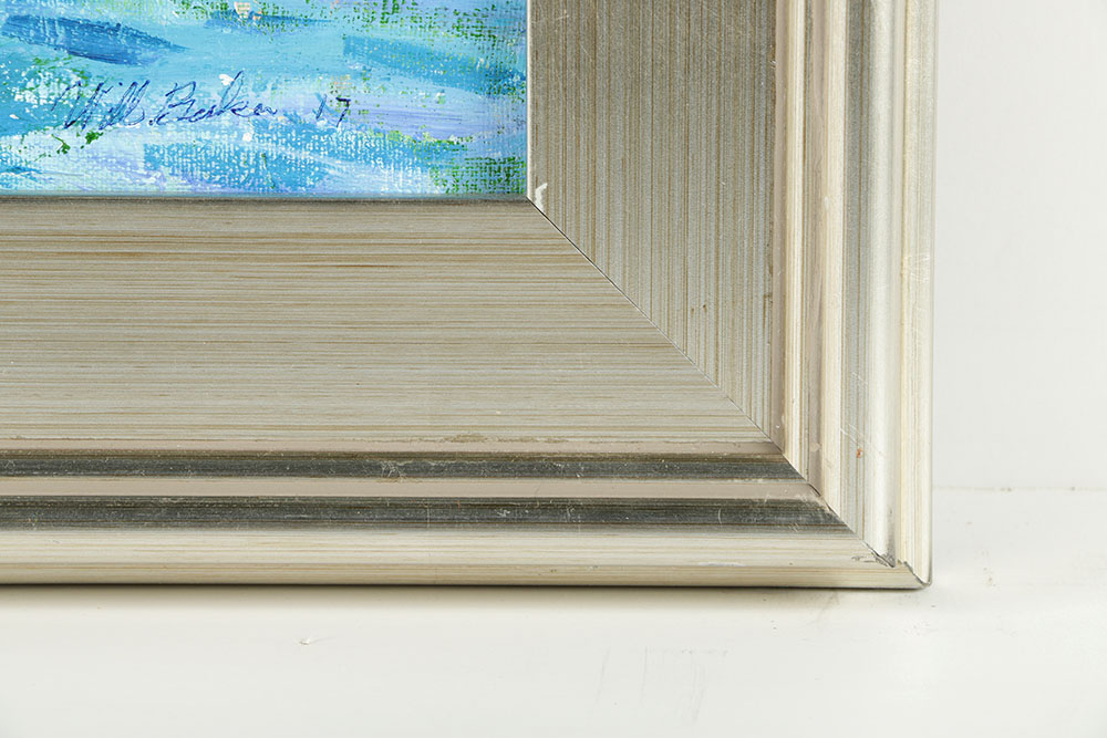 William Becker Oil Painting on Canvas Abstract Riverscape