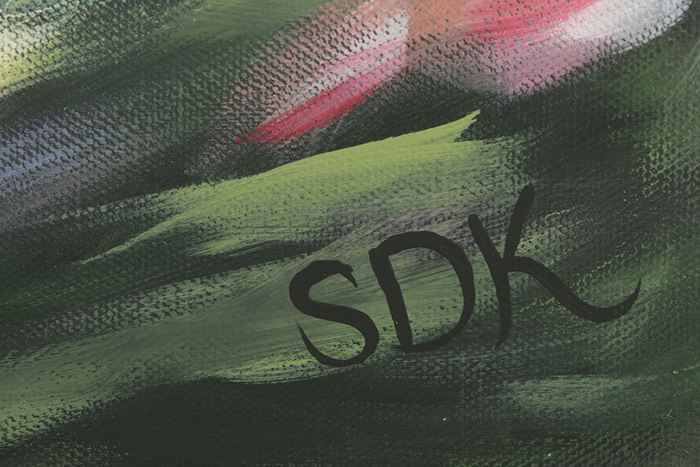 Stephanie Kastner Oil Painting on Canvas of Flowering Field