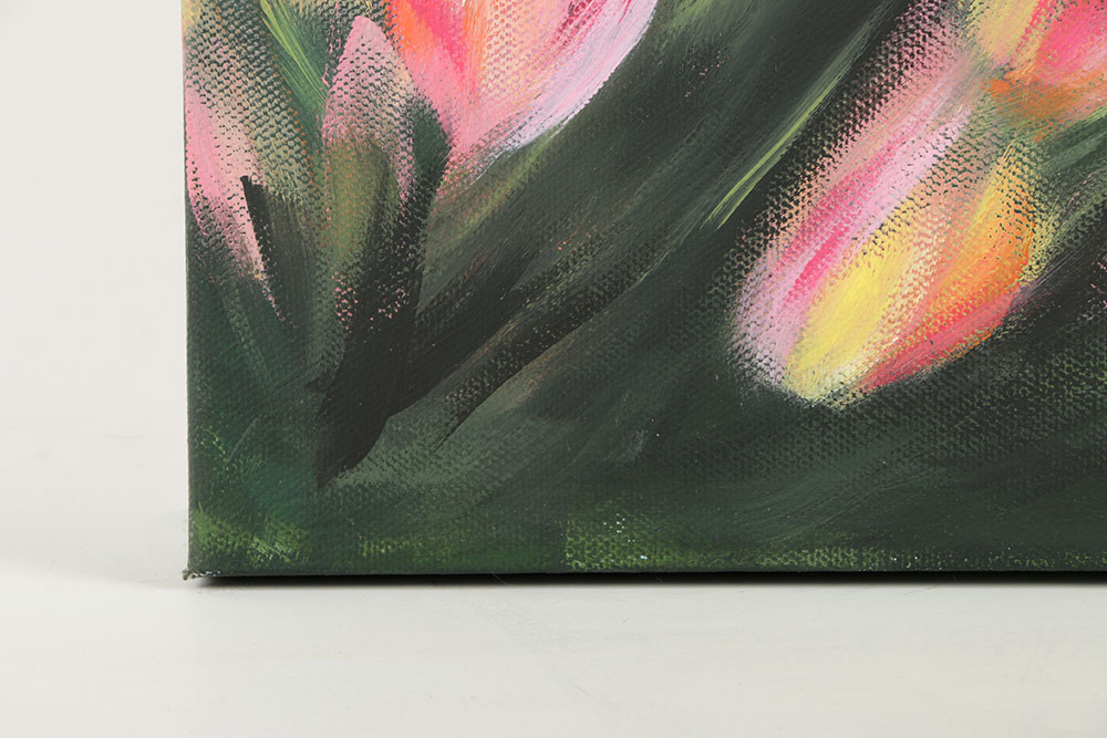 Stephanie Kastner Oil Painting on Canvas of Flowering Field