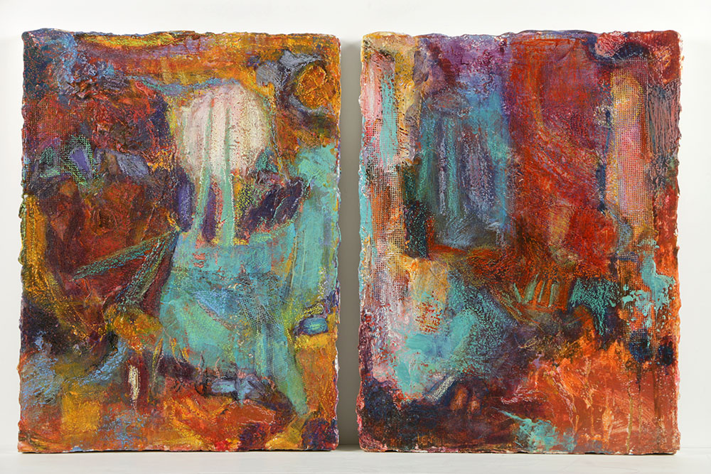 Denyse Wilhelm Mixed Media on Canvas Diptych