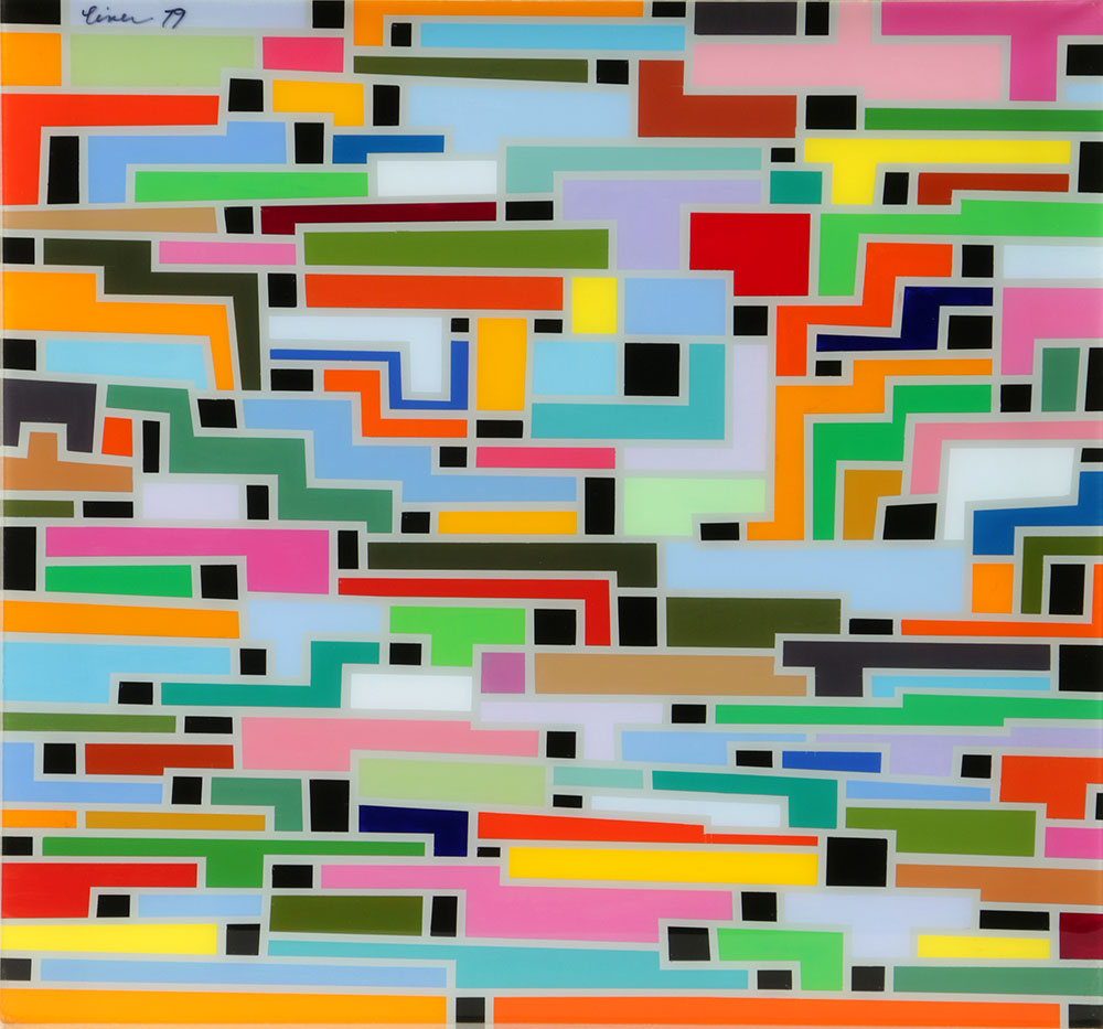 Evelyn L. Liner Reverse Lucite Painting "Colors #14"