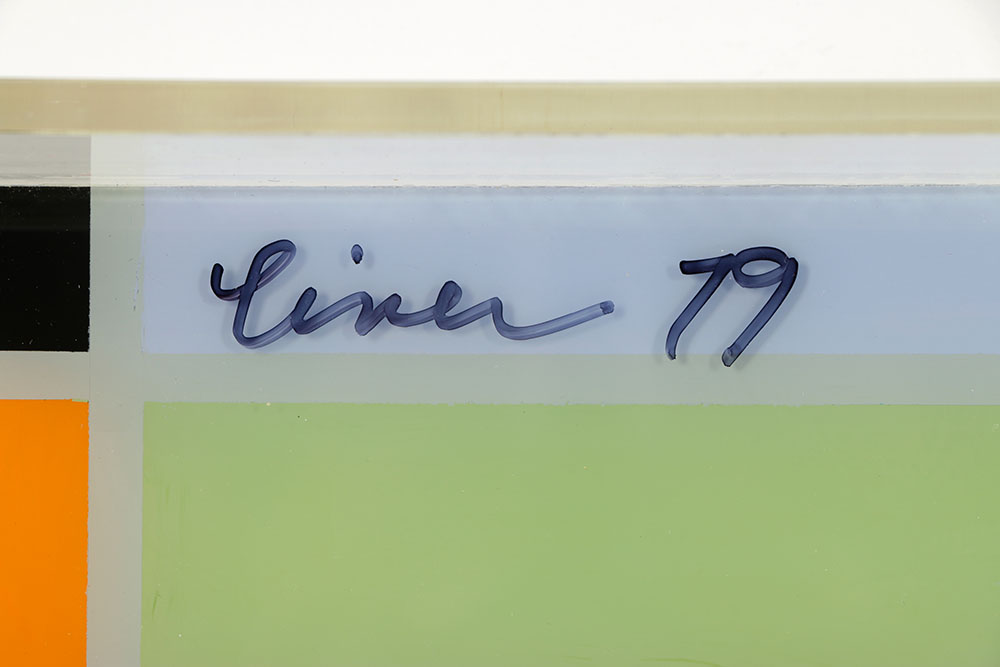 Evelyn L. Liner Reverse Lucite Painting "Colors #14"