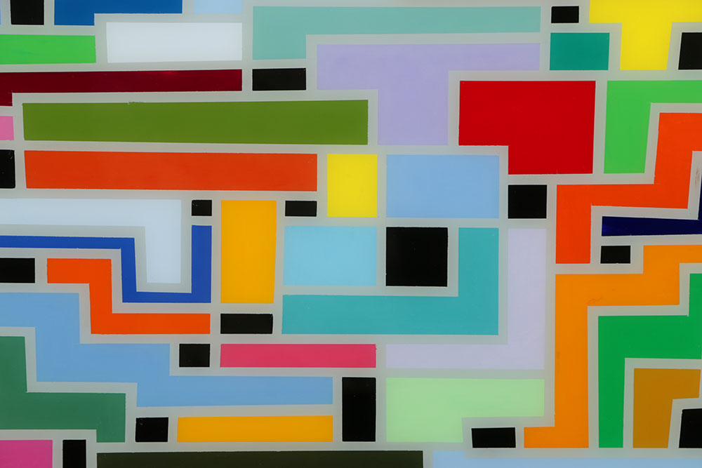 Evelyn L. Liner Reverse Lucite Painting "Colors #14"