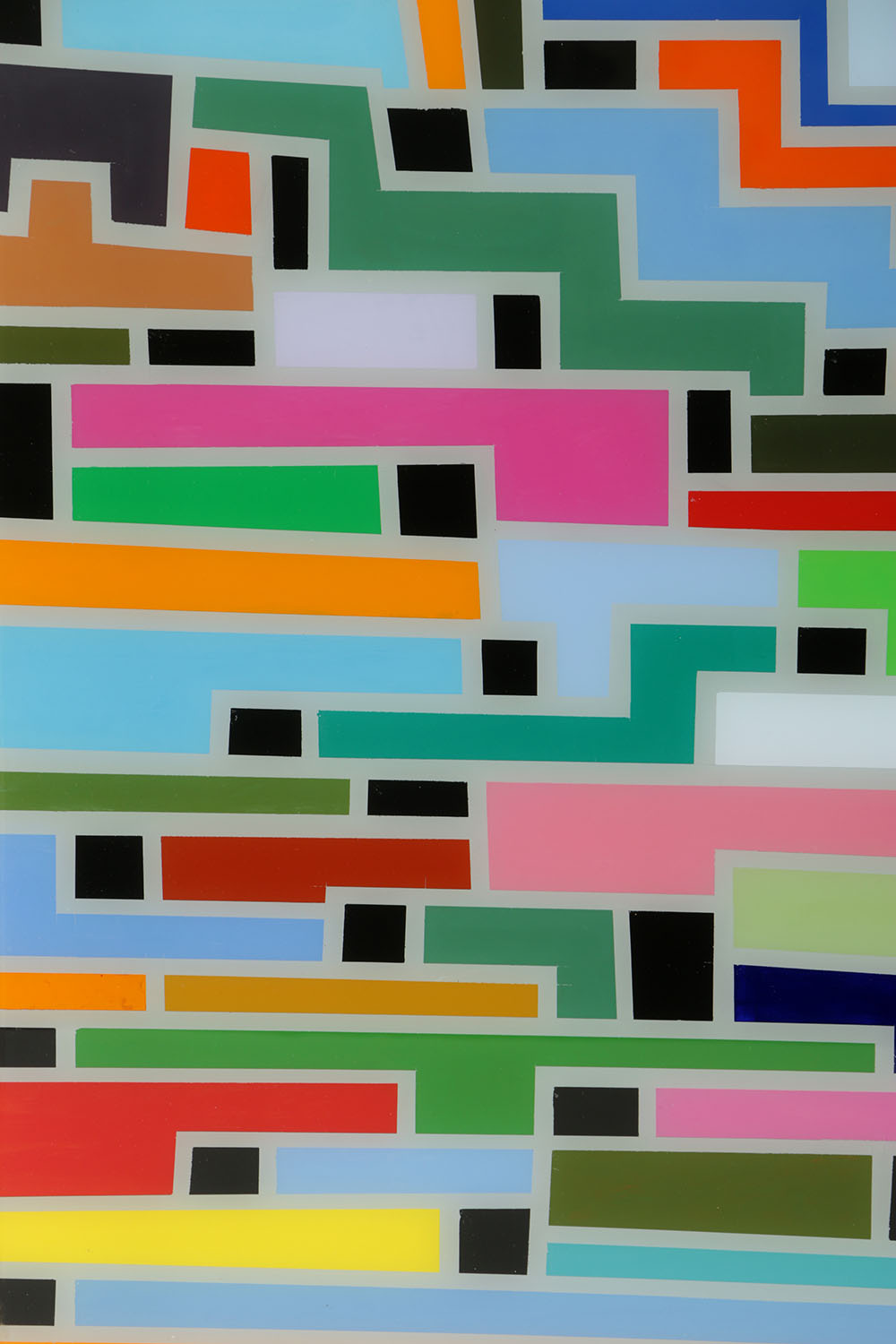 Evelyn L. Liner Reverse Lucite Painting "Colors #14"