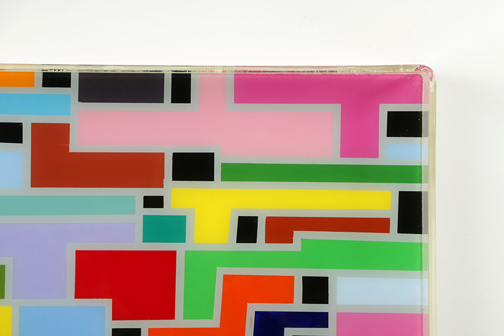 Evelyn L. Liner Reverse Lucite Painting "Colors #14"