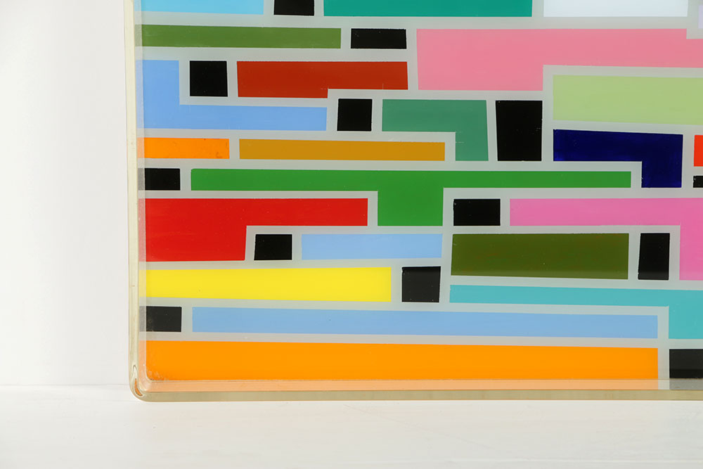 Evelyn L. Liner Reverse Lucite Painting "Colors #14"