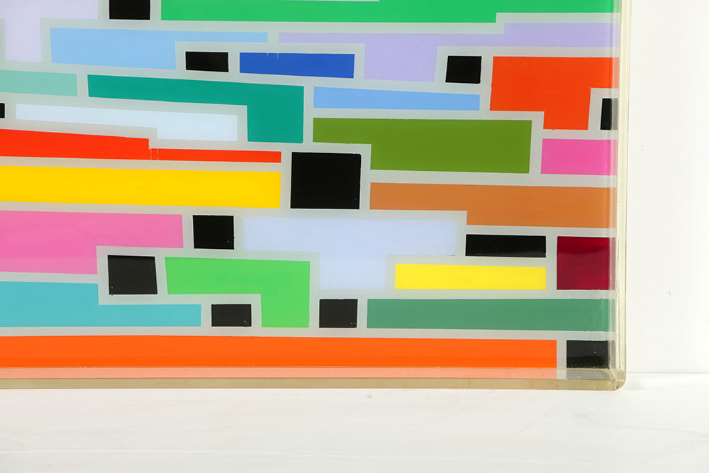 Evelyn L. Liner Reverse Lucite Painting "Colors #14"