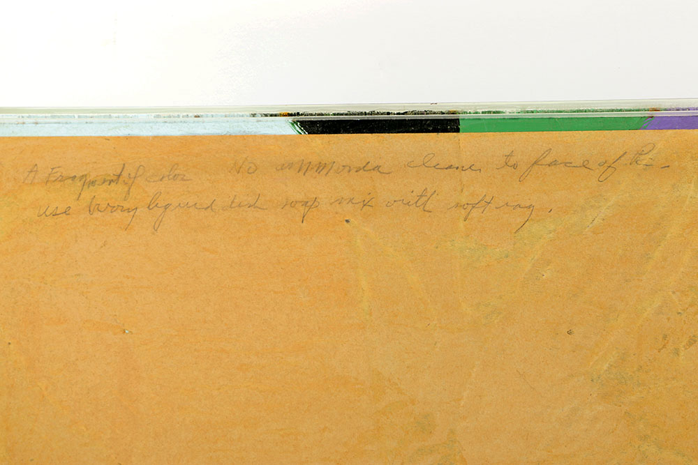 Evelyn L. Liner Reverse Lucite Painting "Blue Flower #4"