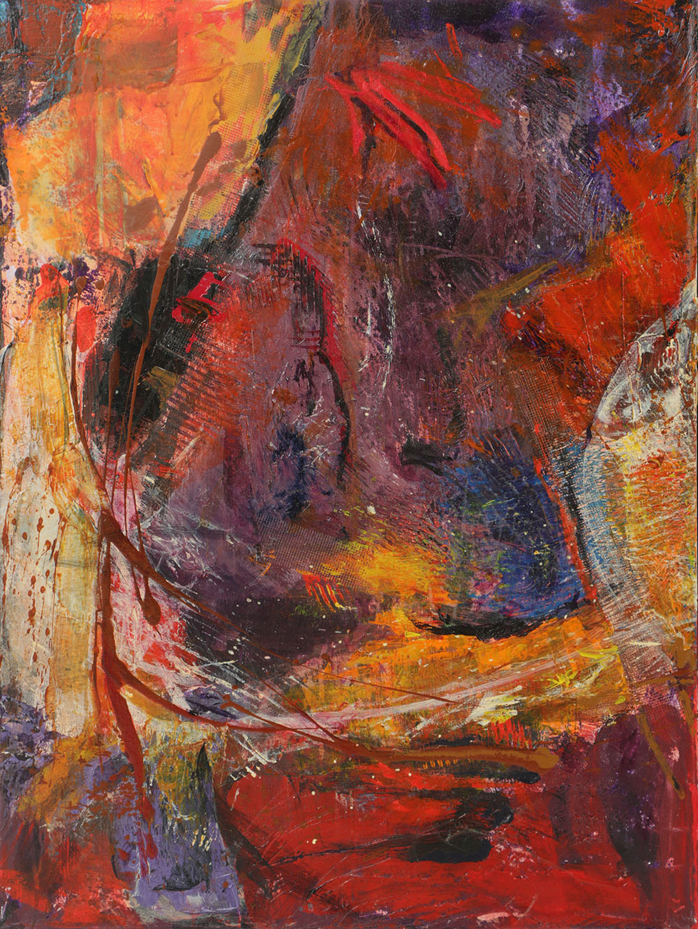 Denyse Wilhelm Mixed Media on Canvas Triptych "Kellipots"