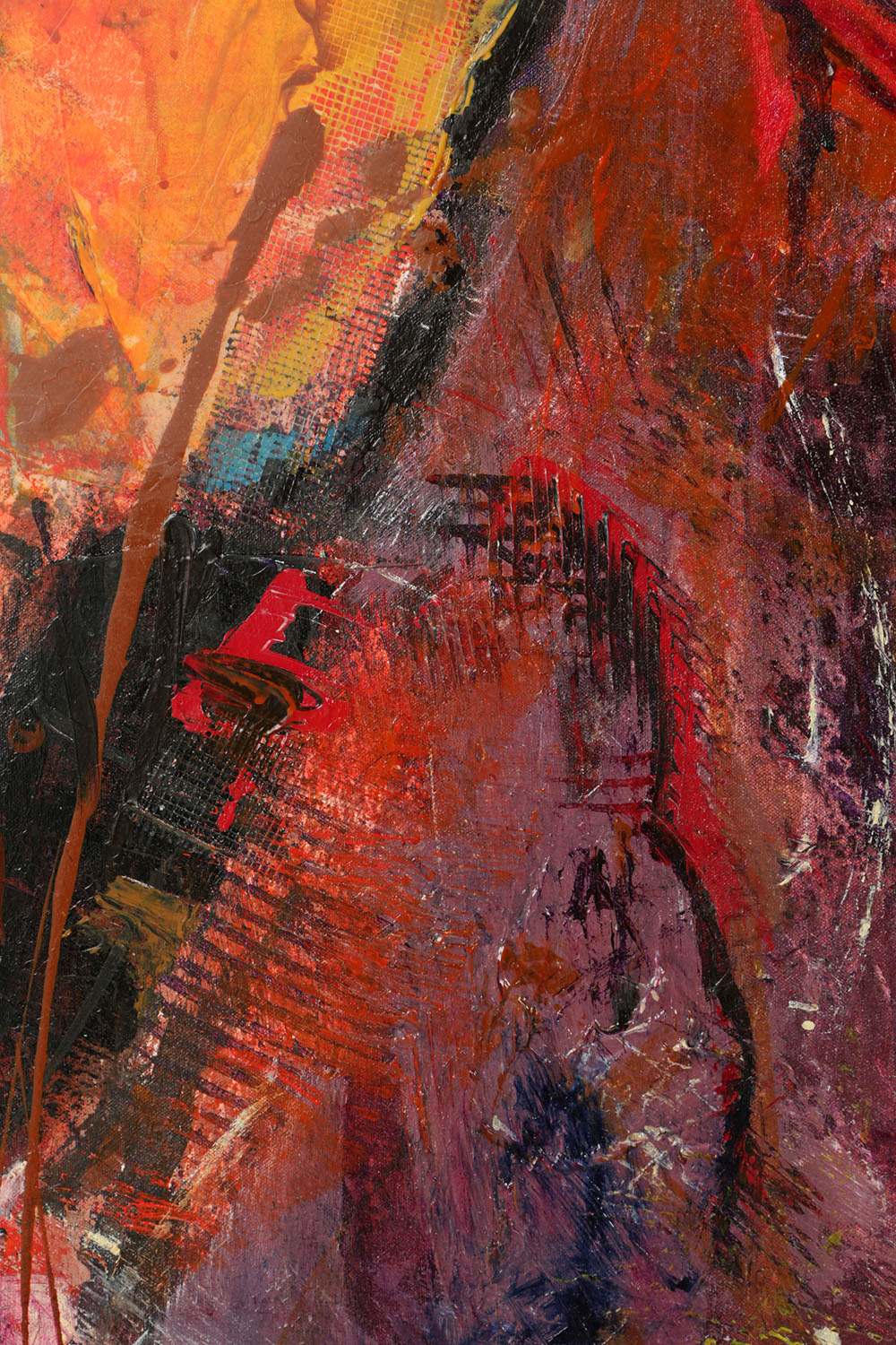 Denyse Wilhelm Mixed Media on Canvas Triptych "Kellipots"