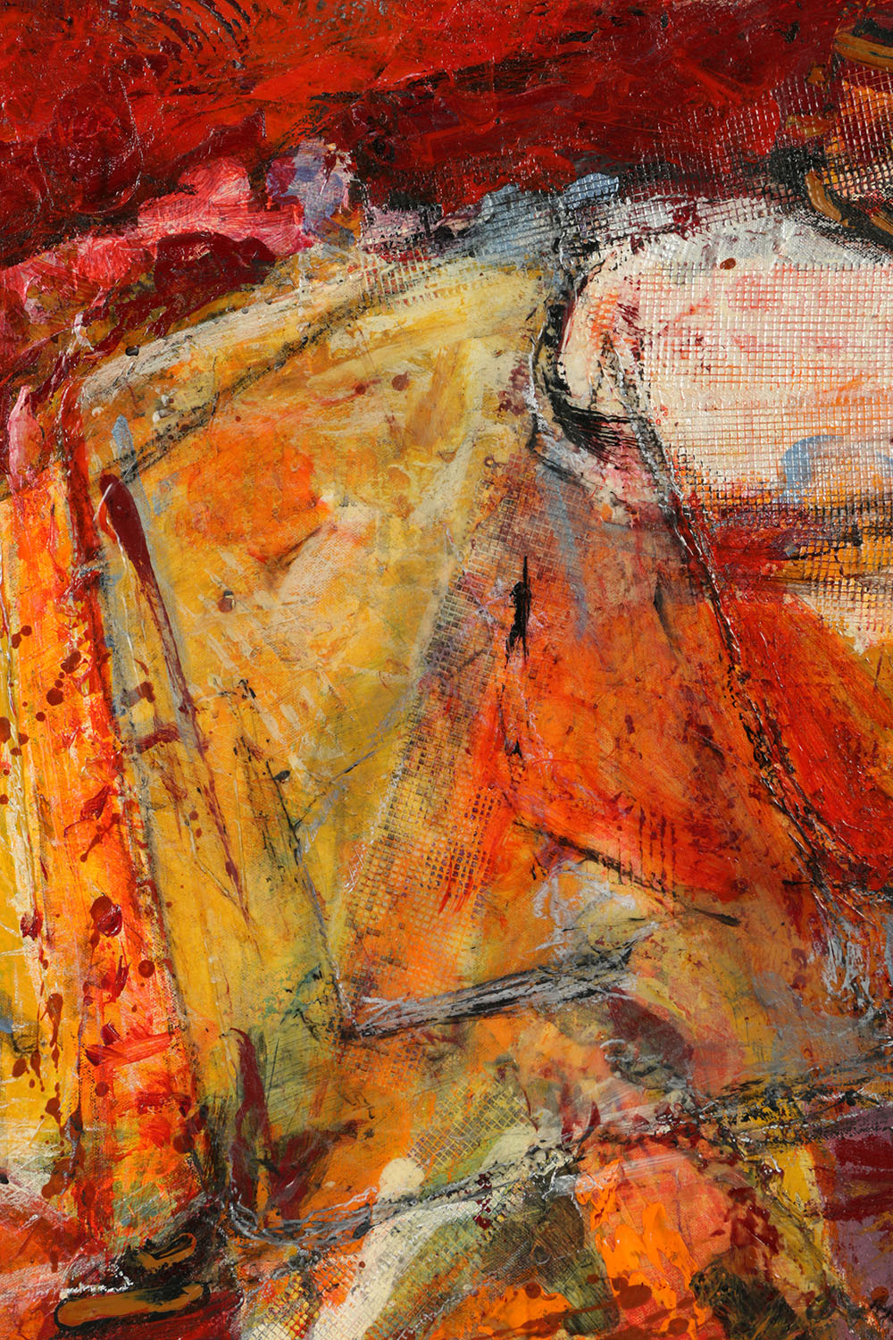 Denyse Wilhelm Mixed Media on Canvas Triptych "Kellipots"