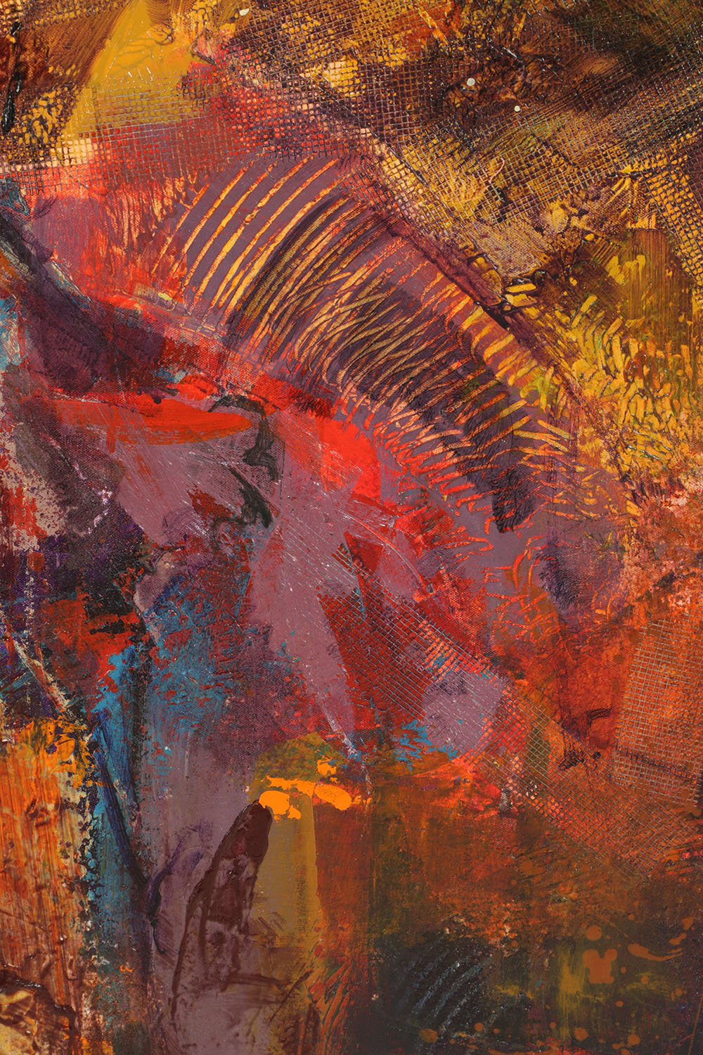 Denyse Wilhelm Mixed Media on Canvas Triptych "Kellipots"