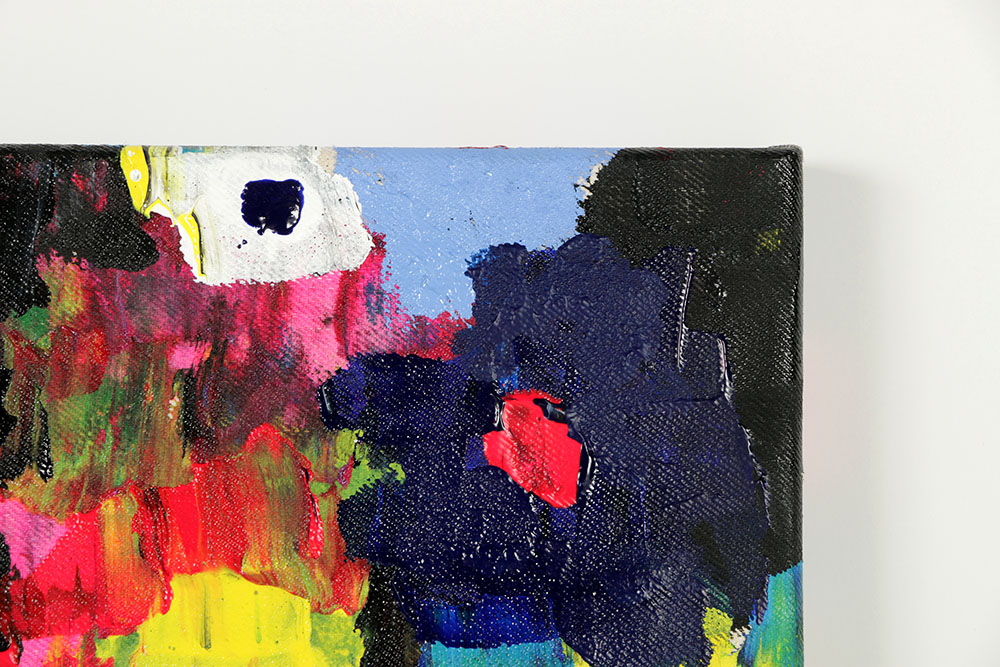 Anthony Frommeyer Oil Painting on Denim "Taupe Scene Liive"