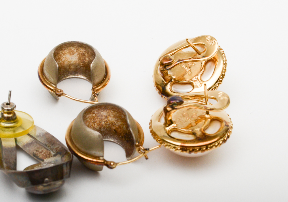 Collection of Sterling Silver Jewelry Including Majorica Pearls