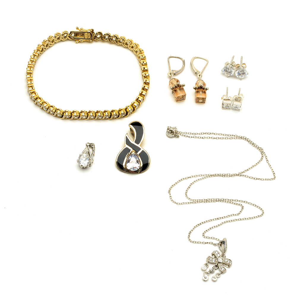 Sterling Jewelry with Crystal Accents