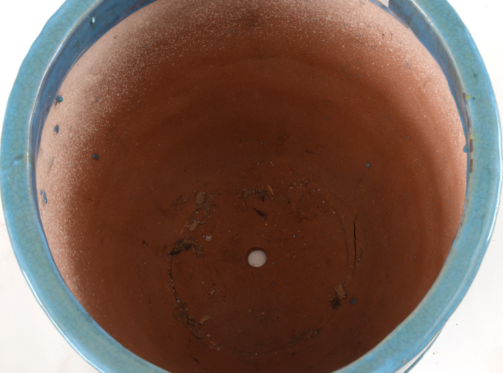 Large Blue Glazed Ceramic Garden Planters