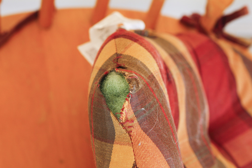 Kitchen Chairs with Plaid Seat Cushions