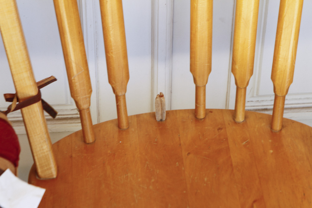 Kitchen Chairs with Plaid Seat Cushions