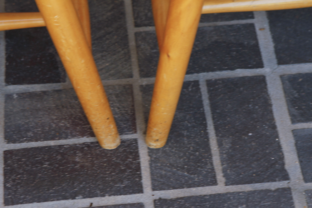 Kitchen Chairs with Plaid Seat Cushions
