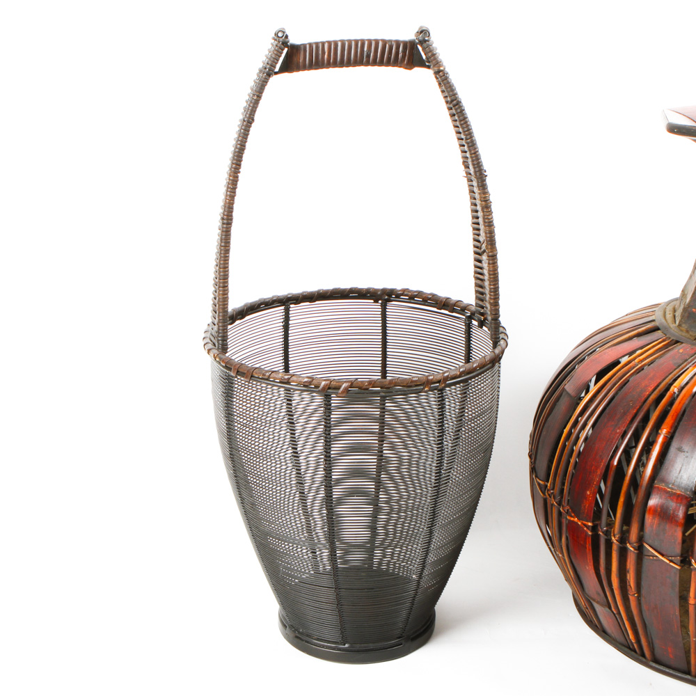 Collection of Woven Baskets and Vases